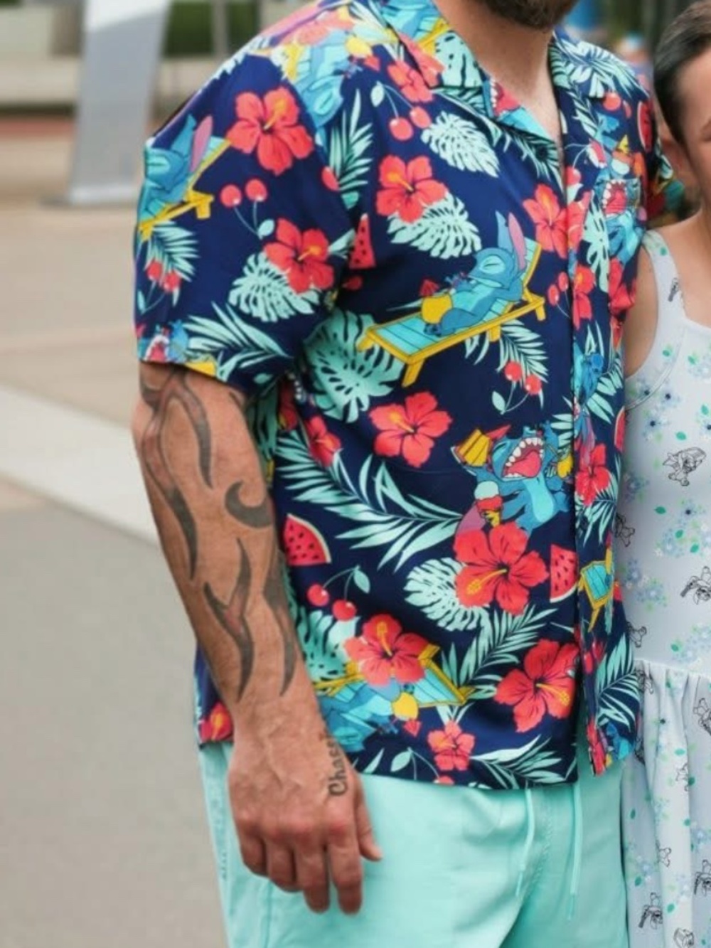 Men's Stitch Hawaiian Button-Up